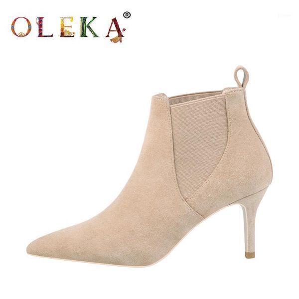 

boots oleka mid-calf winter thin heels totem pointed toe women mature style work & safety as7211, Black