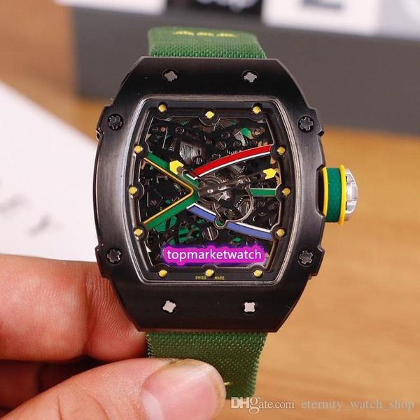 

высокое качество производитель r предельное версия rm 67-02 скелет набор автоматические механические нейлон str case 28800 vph rm67-02 мужск, Slivery;brown