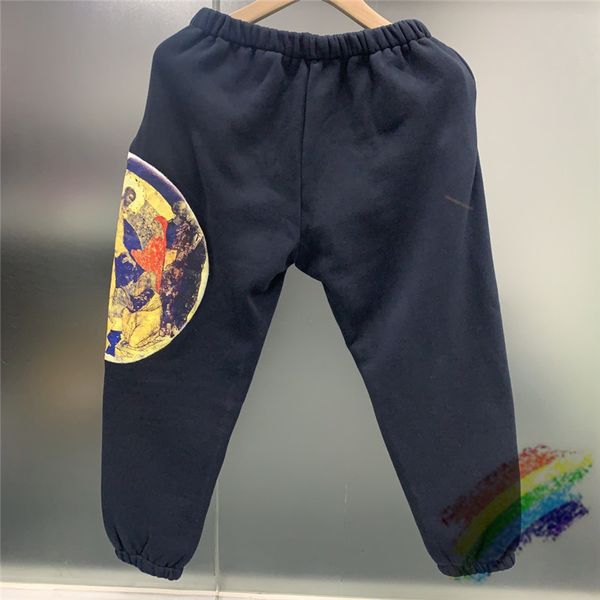 

solid color foaming print sweatpant 1 men women pants sports trousers, Black