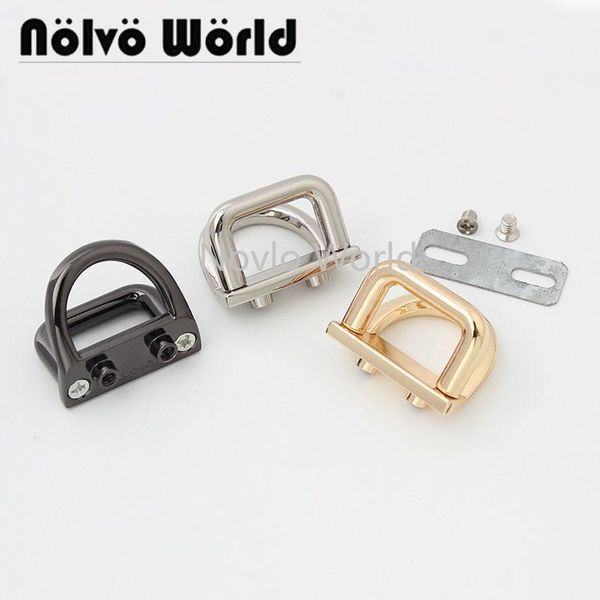 

bag parts & accessories 4-20-100 pieces 4 colors 25*17mm 5/8" metal hanger connector for diy bags purse accessories1, Black