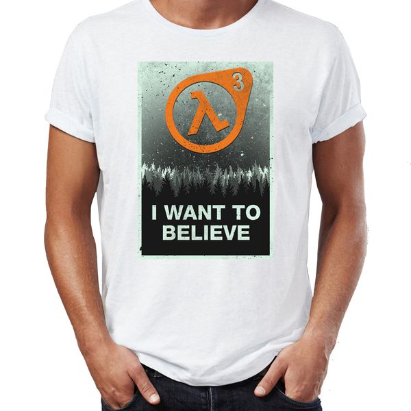 

мужская футболка half-life 3 i want to believe x files смешной высокой иллюстрация работы printed tee спорт с капюшоном hoodie