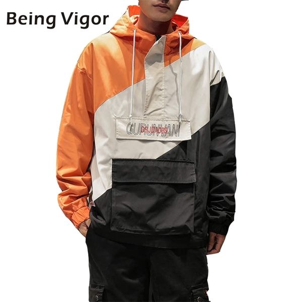 

mens anorak jackets hip-hop outwear spring sport windbreaker casual outdoor men autumn fall coat streetwear 5xl y201026, Black;brown