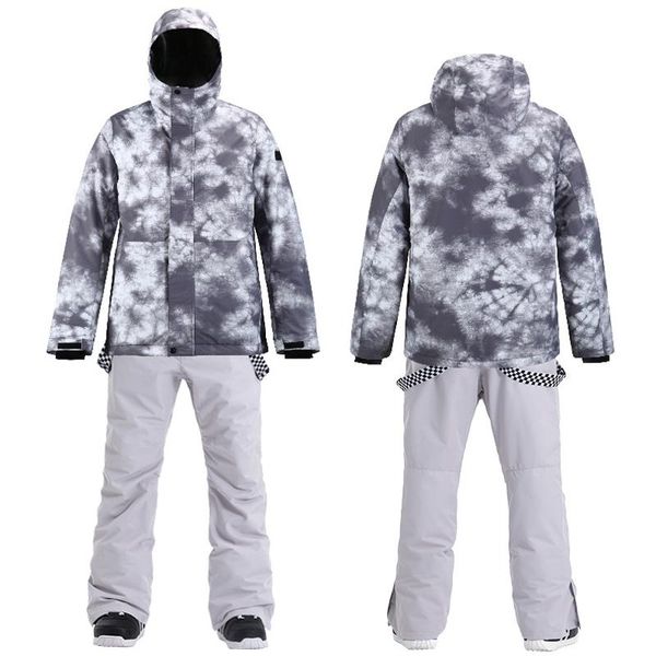 

fashion men's snow suit clothing snowboarding wear waterproof costumes winter outdoor suit ski jacket + bib snow pants