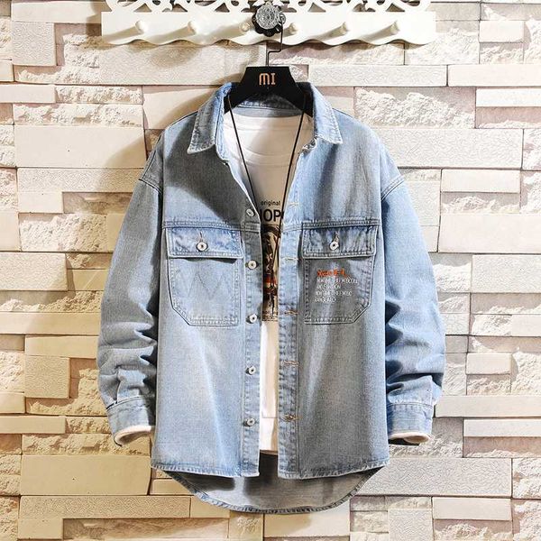 

2021 denim jacket men print fashion motorcyle basic coat mens japanese streetwear hip hop jacket cowboy male jean bomber jackets, Black;brown