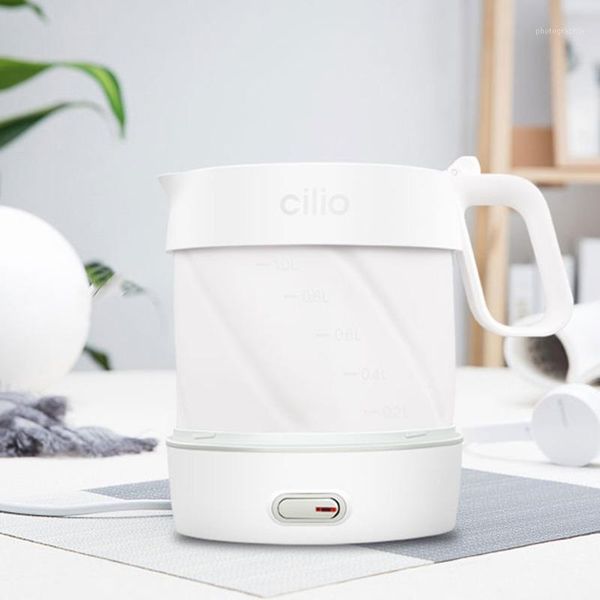 

folding portable electric kettles handheld health preserving pot automatic power off stainless steel outdoor bottle1