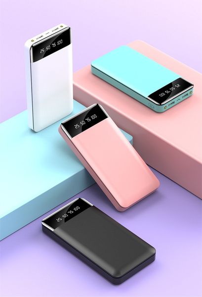 

5v 2a portable powerbank 20000 mah usb led external battery charger poverbank