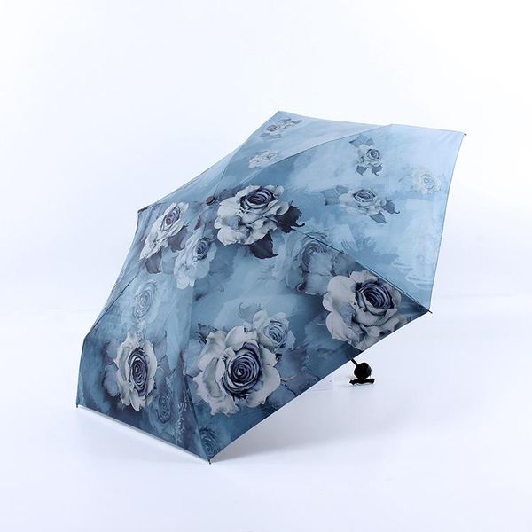 

женщины цветочный зонтик складной водонепроницаемый ув вс зонтик art drawing flower зонтик мини солнечный зонтик леди путешествия зонтики bb