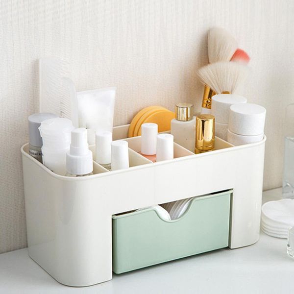 

vanity drawer beauty organizer 6 compartments with 1 drawer cosmetic storage box