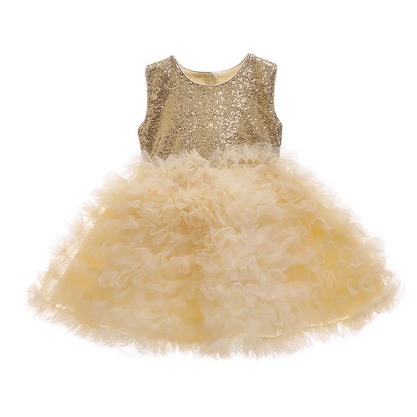 

baby birthday dress girls 1 2 year for little princess summer sequin tutu dress infant toddler party evening gowns outfits 1023, Red;yellow