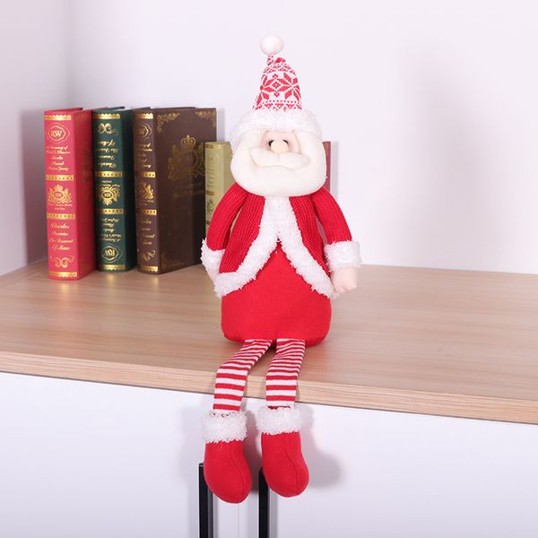 

christmas red and white long-legged sitting doll ornaments santa claus shopping mall l christmas decoration s0803