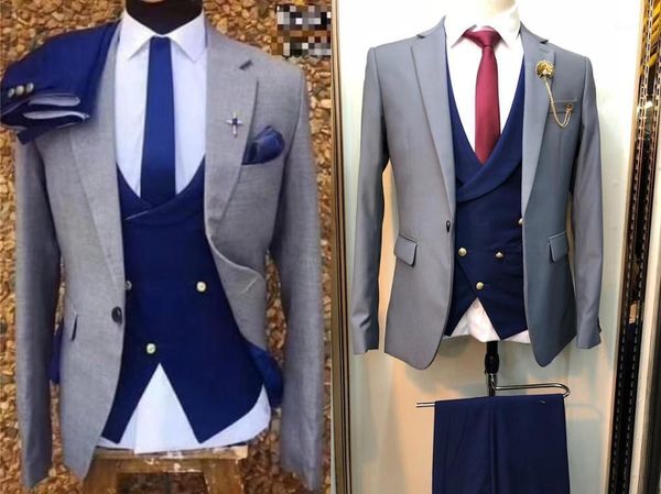 

slim fit men suits 3 piece suits wedding dress men business casual blazer wedding prom dinner groomsman wear tuxedo1, White;black