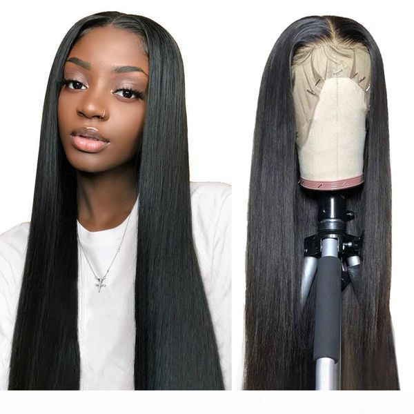 

straight lace front human hair wigs remy 360 lace frontal wig 13x4 13x6 brazilian straight lace front wig 250 density, Black;brown