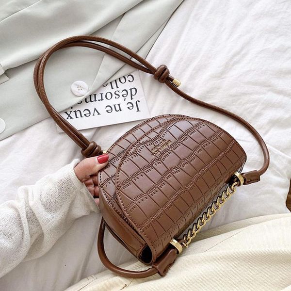

stone pattern small saddle bag for women 2020 new designer crossbody bag female messenger shoulder summer purses and handbag