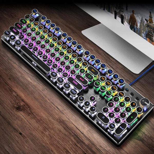 

technology x9 steam punk round parts 104 really mechanical keyboard game internet keyboard