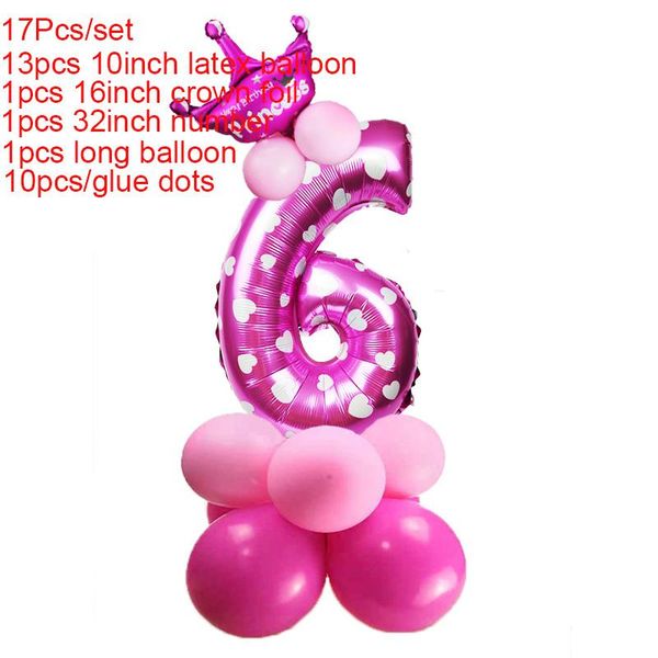 

1set birthday party decorations kids number balloons 1st birthday ballons for baby shower girl foil balloon for parties globos wmtuot