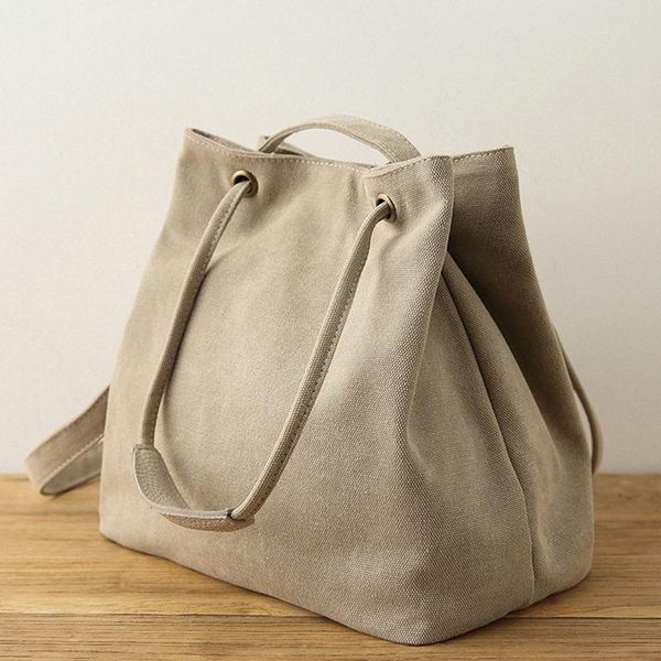 

canvas bucket handbag female leisure fabric messenger bag 2020 women fashion designer daily everyday shoulder bag