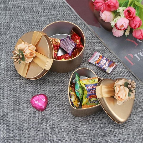 

fashion gold tinplate candy boxes tin metal storage pencil box round/square/heart shaped wedding candy case favor boxes gift