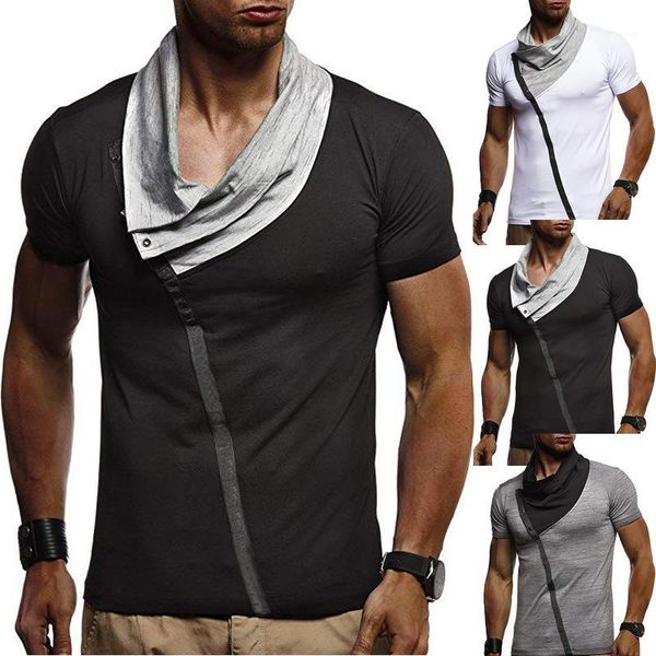 

tees mens breathable summer slim 2021 clothing casual new mens tshirts designer pile collar short sleeved, White;black