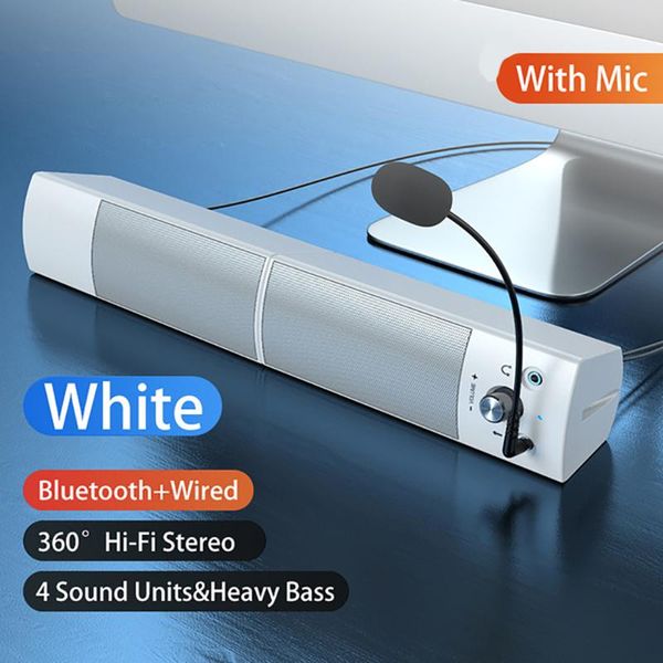 

detachable computer speakers home bluetooth music box bass surround sound bar subwoofer for pc lapmultimedia speaker