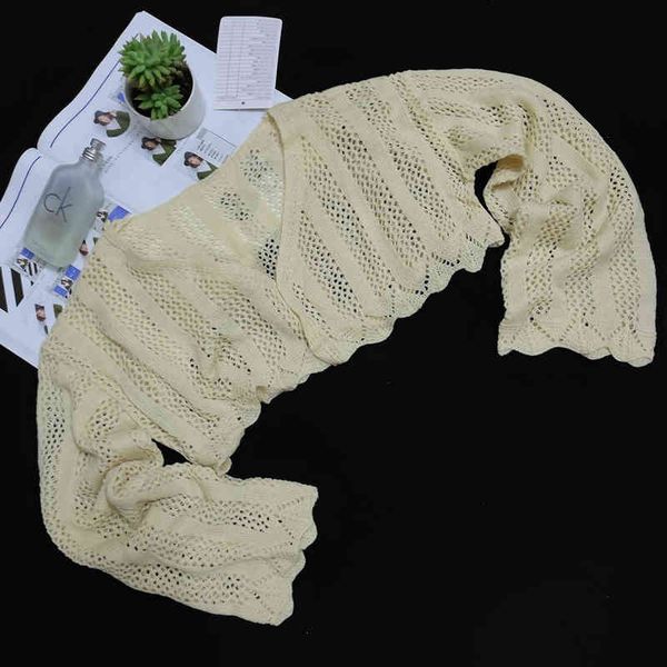 

women's knits & tees thin hollowed-out shawl cardigan blouse 6rr3, White