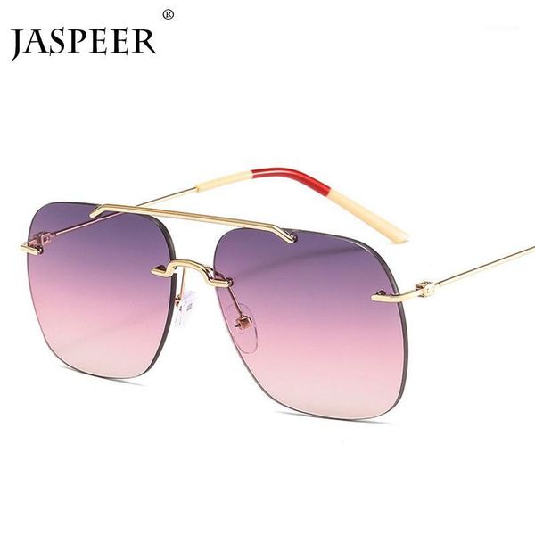 

sunglasses jaspeer 2021 women men vintage rimless glasses eyewear red lens trending for women1, White;black