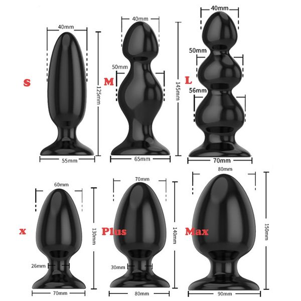 6 tamanhos suaves macios enorme anal plug anal bugs plug Dildo anal dilatador adulto brinquedos sexuais para homens próstata massagem mulheres gay y191028