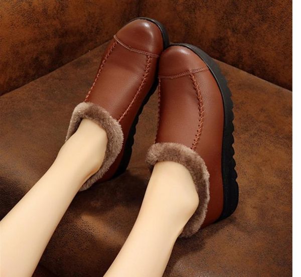 

winter with new style fashion low heel round head womens bootsolm1, Black