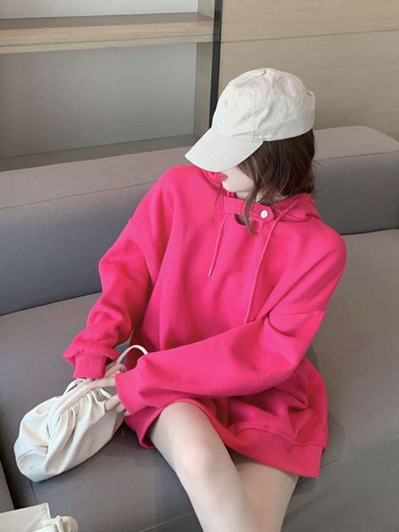 

new thickened hooded red sweater for women in winter 2020, Black