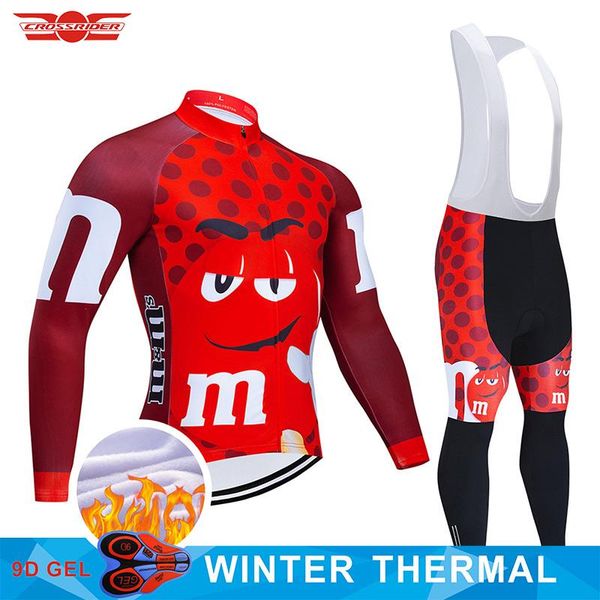 

7 colors winter cycling jersey set mtb funny bike clothing men's ropa ciclismo thermal fleece bicycle clothes long cycling wear, Black;blue