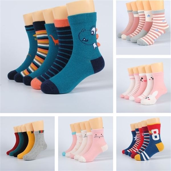 

5 pairs girls spring summer cotton newborn baby meias para bebe kids for children boys socks 1-12y y201009, Pink;yellow