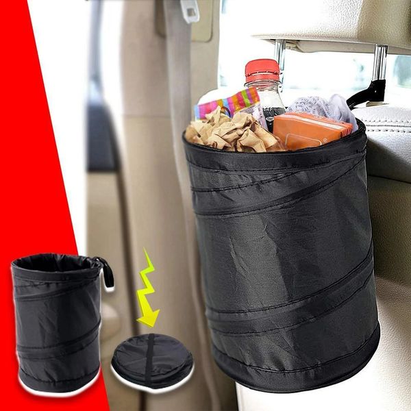 

foldable multifunctional hanging type car trash can car storage bucket chair back storage bag trash can