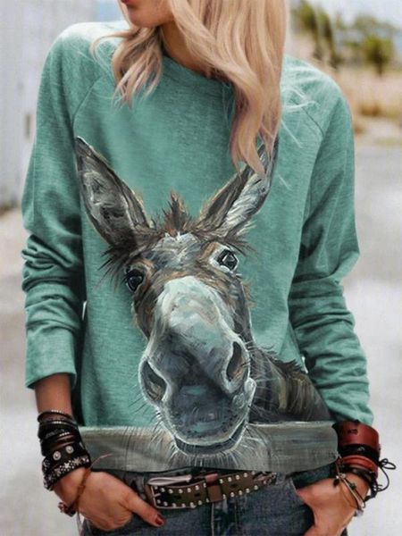 

новый 3d животные печать для aw2020 новых длинного рукава 3d животных печати с длинным рукавом футболка футболки aw2020 vrtgs, White