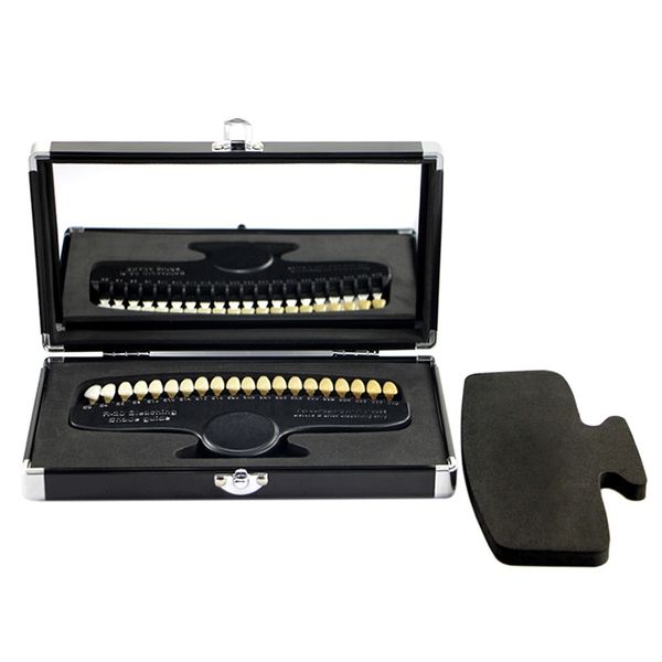 

20 colors teeth whitening 3d shade guide tooth shade chart board color comparator with mirror dentistry cold light teeth white bleaching den