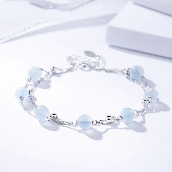 

lo paulina s925 silver charming strawberry bracelet for mother's day gift bijoux wholesale, Black