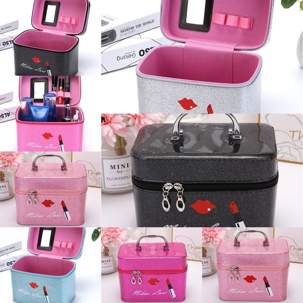 

большая профессиональная портативная портативная большая емкость для хранения губ bagcosmetic сумки bagsquare косметического случая простого