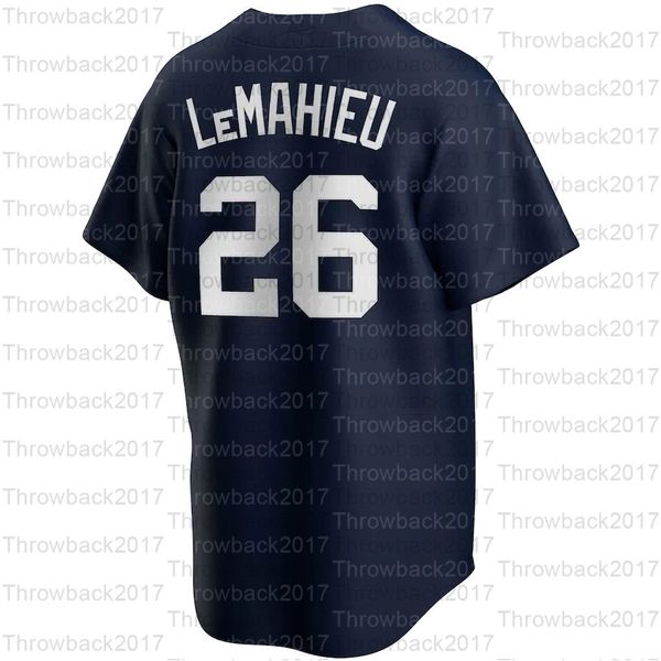 

dj lemahieu baseball jerseys gerrit cole gleyber torres don mattingly gary marian jersey, Blue;black