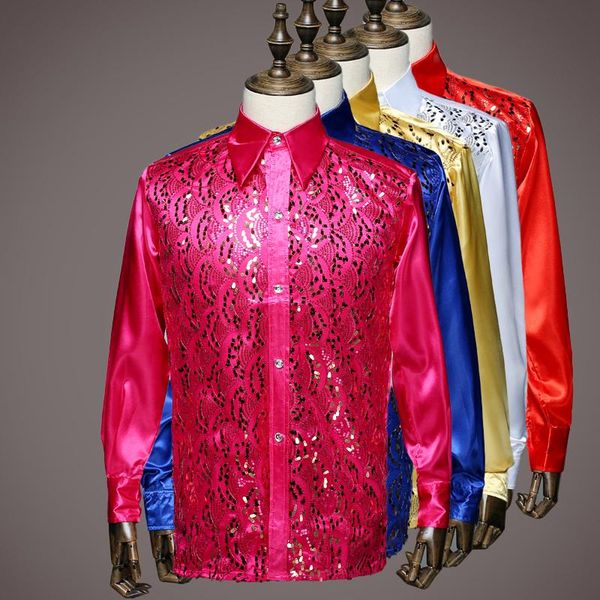 

stage wear latin dance for male multi color cotton shirt men ballroom competitive wedding party pleased shirts, Black;red