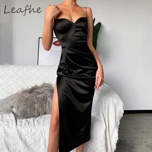 

deep v sleeveless satin soft party dress summer backless club solid bodycon dress women spaghetti strap slim dress vestidos y0118, Black;gray