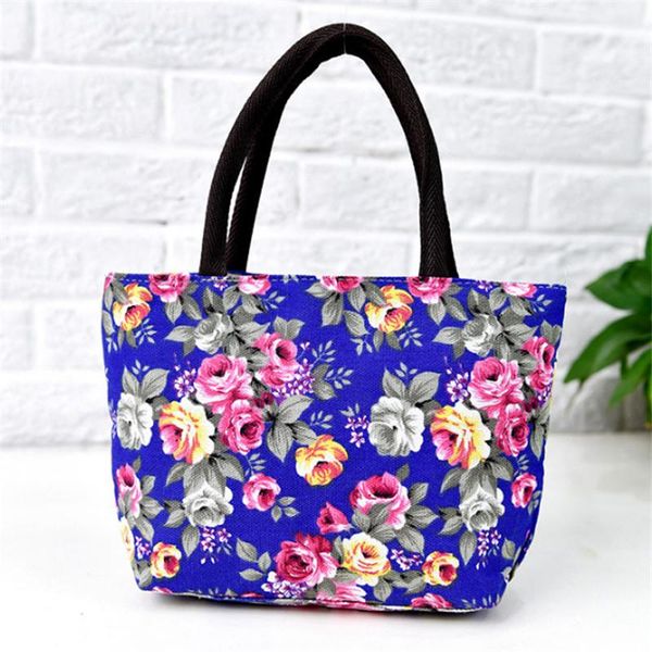 

gift wrap 20pcs/lot festival women canvas flower bags small handbag creative shopping 30cmx8cmx20cm