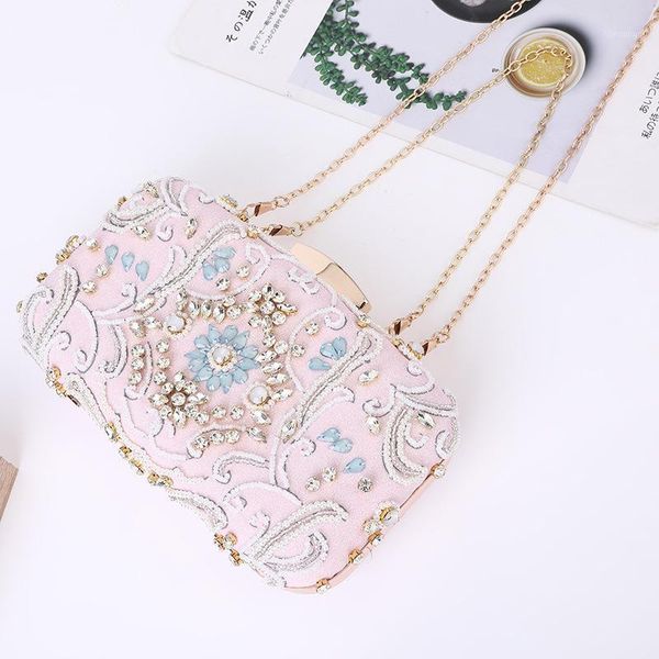 

evening bags fashion wild ladies bag women handmade beaded one shoulder chain banquet for party girls clutch wedding1