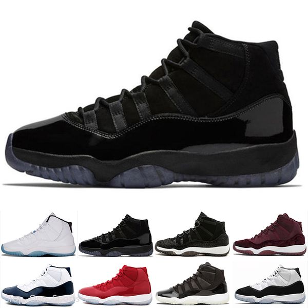 

11s 11 25th anniversary basketball shoes 4s black cat 5 5s fire red silver tongue 11 space jam low white bred sneaker trainer
