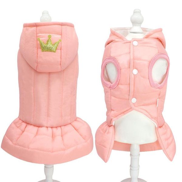 

winter warm pet chihuahua dog clothes princess dog jacket coat pet clothing for small medium dogs cats pitbull outf jllnma