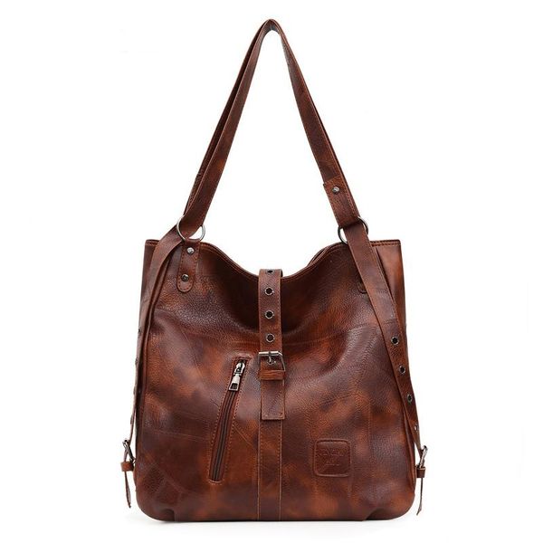 

2020 новая мода сумки повседневная tote женщины vintage плеча pu кожа большие емкости сумки для женщин bolsas crossbody чемоданчик