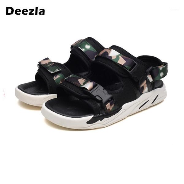 

sandals deezla fashion camouflage men summer shoes black gladiator man non slip outdoor flat beach slippers size 39-441