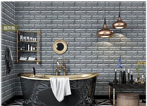 

70*77 3d brick wall stickers diy self adhensive decor foam waterproof wall covering wallpaper for tv backgroun jllbja fight2010
