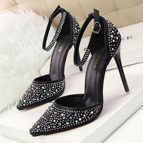 

dress shoes casual woman elegant pumps ladies pointed toe women sapato feminino fashion zapatos mujer de, Black