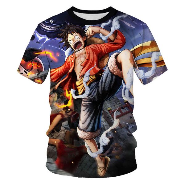

new one piece luffy homme man boys anime 3d print shirts plus size anime comics men clothing