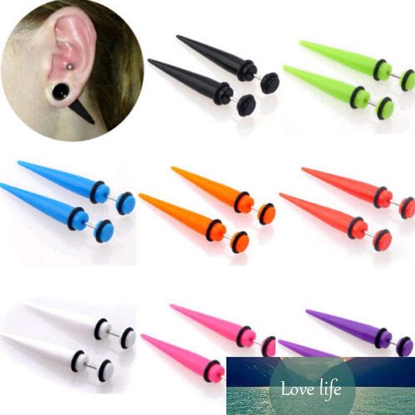 

fashion charm ear studs for women acrylic silver black punk style the shape of the cone earring studs gift, Golden;silver