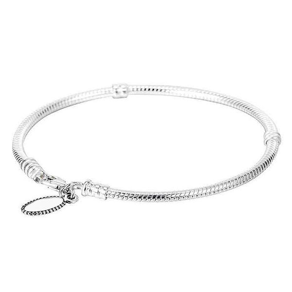 

bangle original lobster 925 claw clasp snake fit chain basic sterling silver bead charm bracelet diy europe jewelry