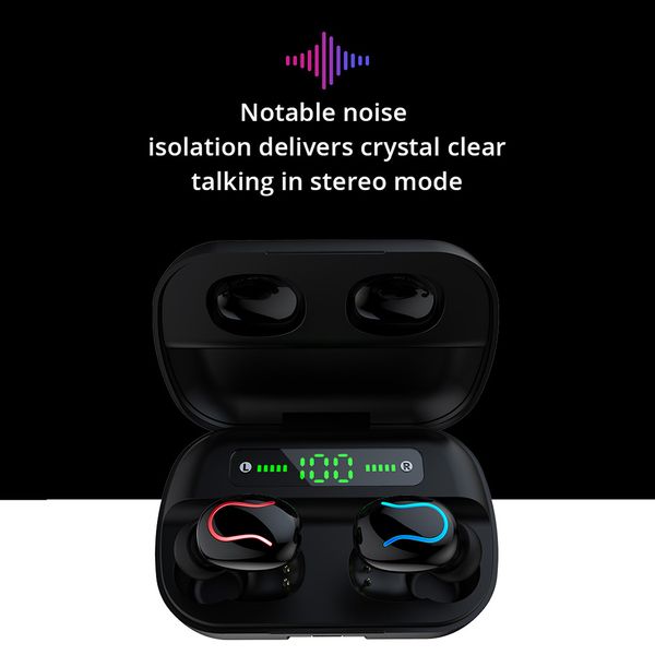 

q82 wireless earbuds in ear true wireless bluetooth 5.0 headphones tws ipx7 waterproof earphones 8d stereo noise cancelling headset